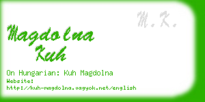 magdolna kuh business card